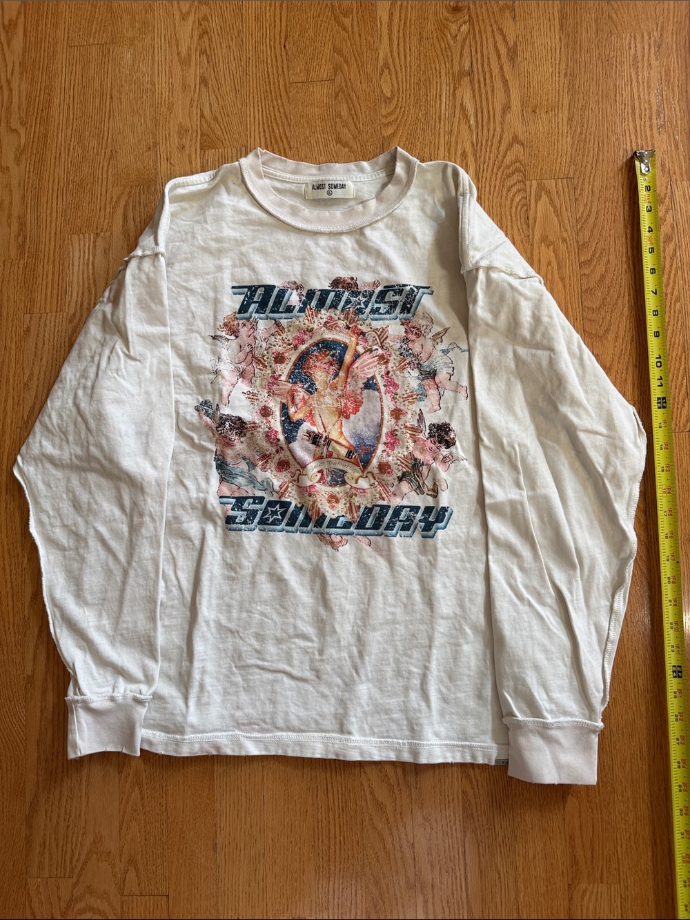 White Graphic Long Sleeve Tee